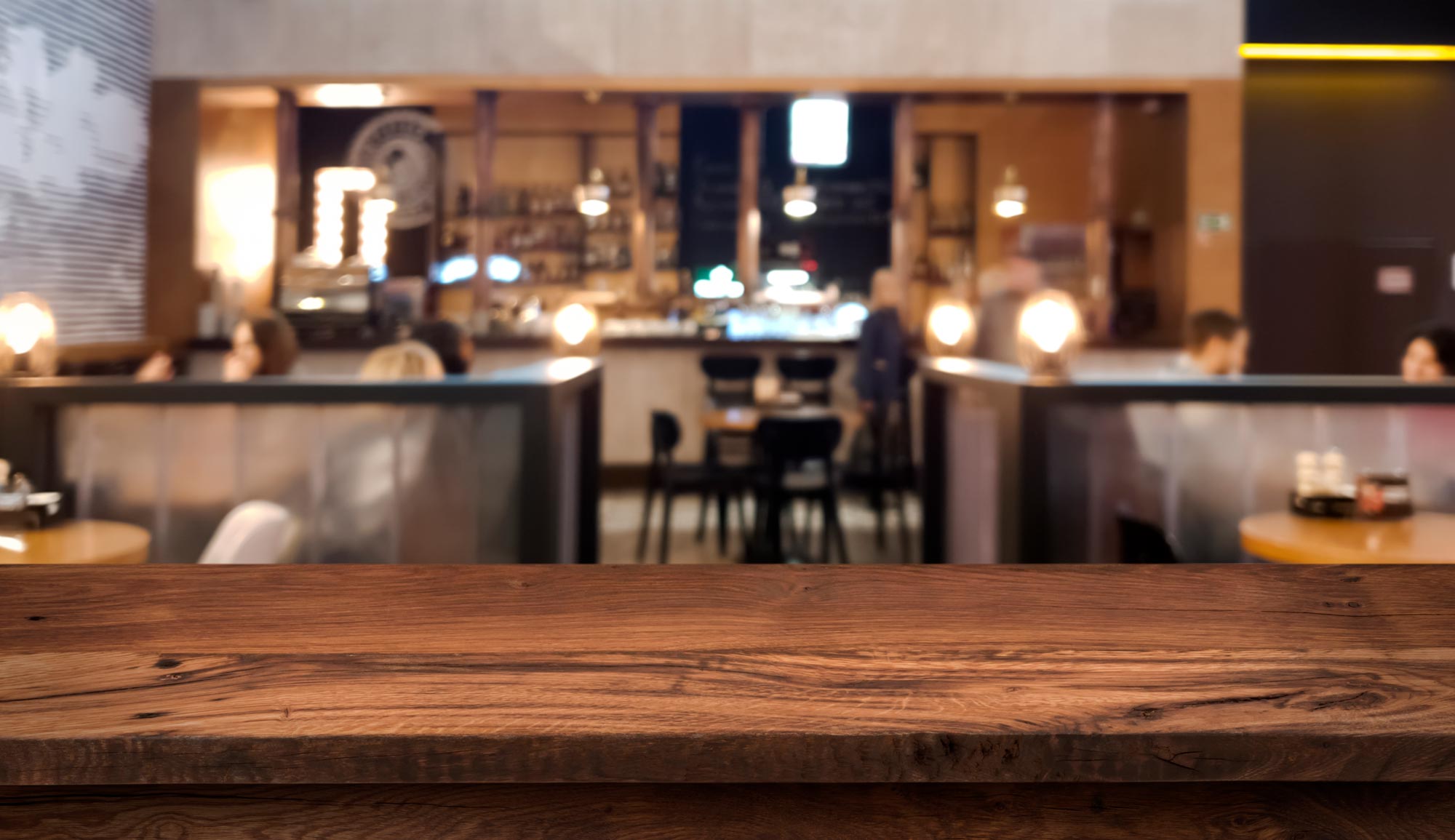 Blurrig bild på restaurang
